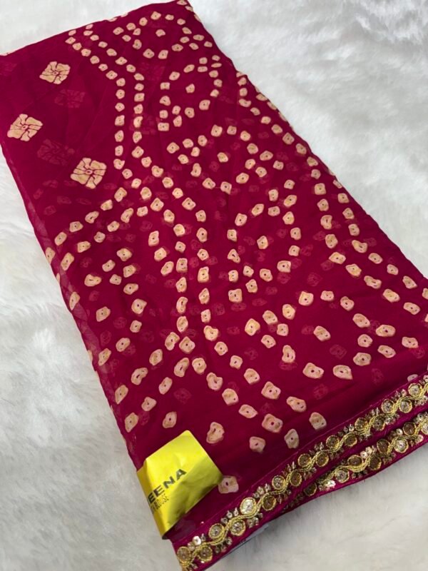 Heena Bandhani Georgette Saree 107 - Image 2