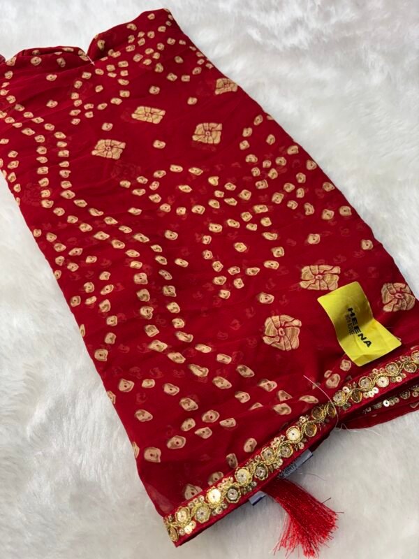 Heena Bandhani Georgette Saree 107 - Image 3