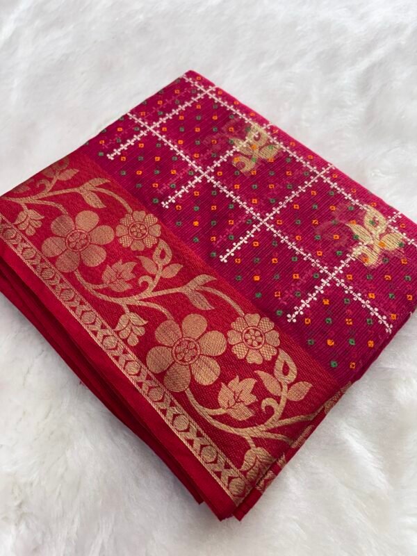 Bandhani Kotta Doria Saree Trand By Ghoomar 2025 - Image 2